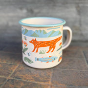 Mountain Stream Flora & Fauna Enamel Mug