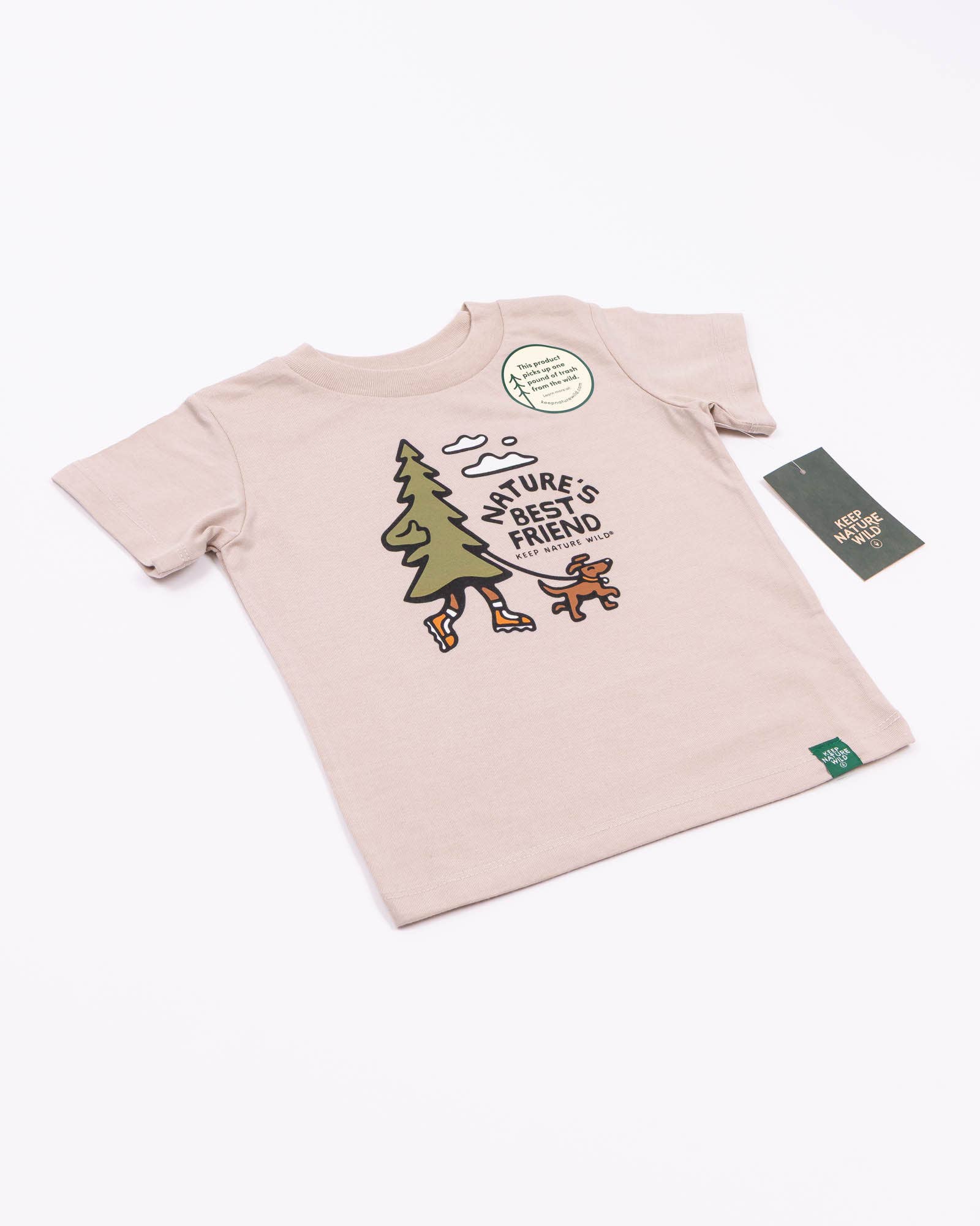 Nature's Best Friend Toddler Tee - Heather Tan