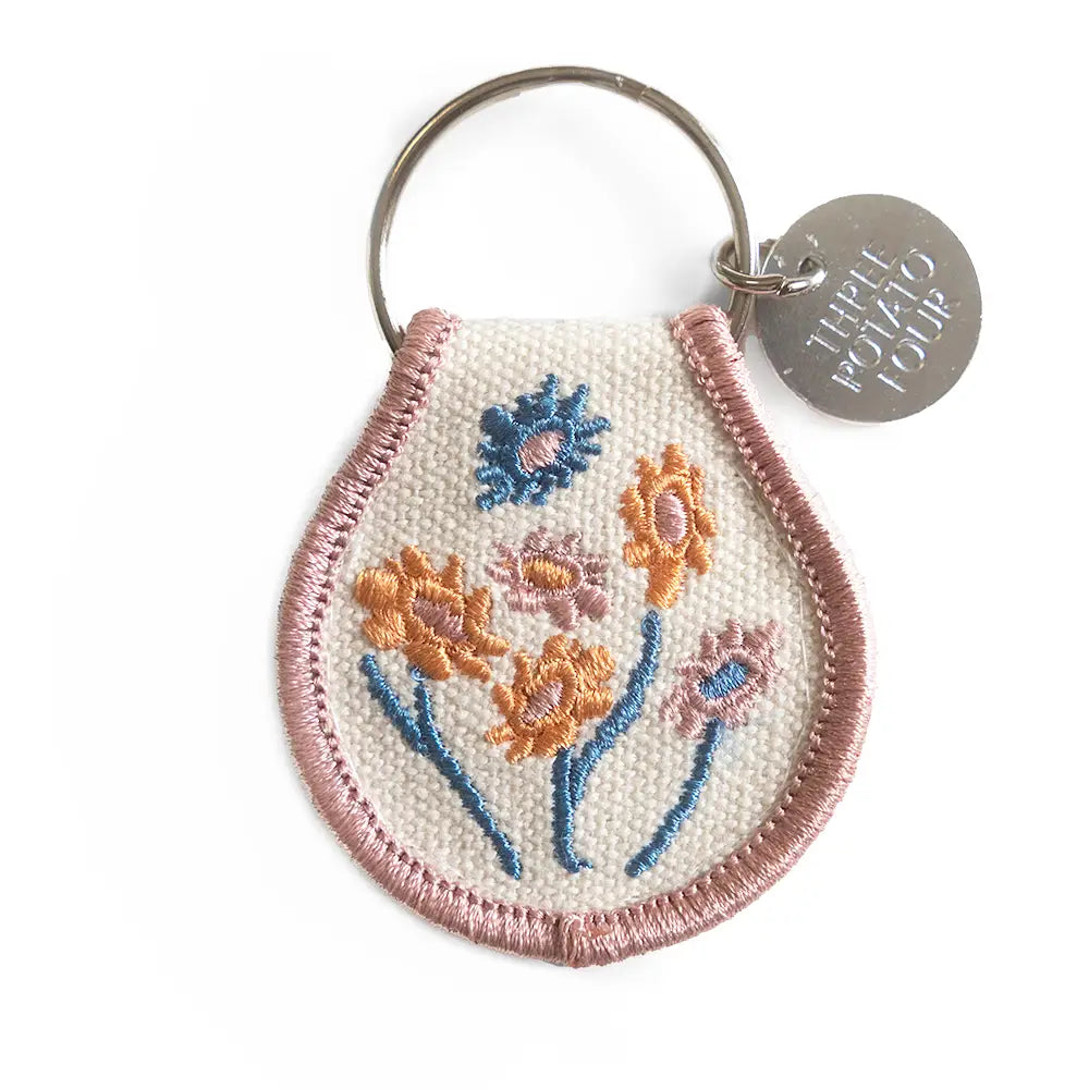 Patch Keychain - Pastel Florals