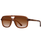 CAMP Glacier Bigfoot Edition sunglasses with a translucent brown frame and amber gradient lenses