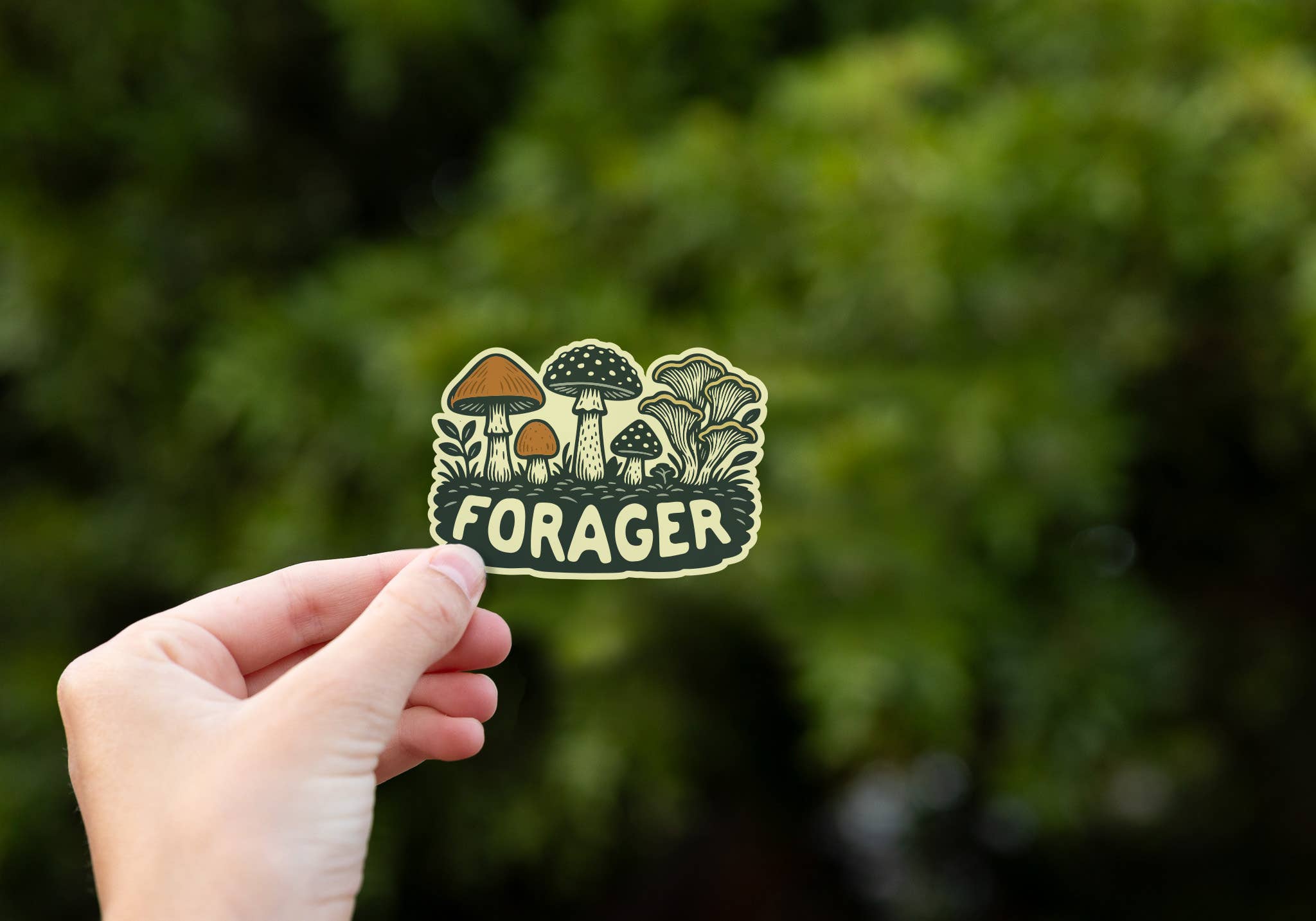 Forager - Waterproof Mushroom Sticker