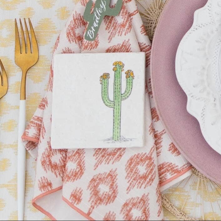 Blooming Saguaro Cactus Coaster