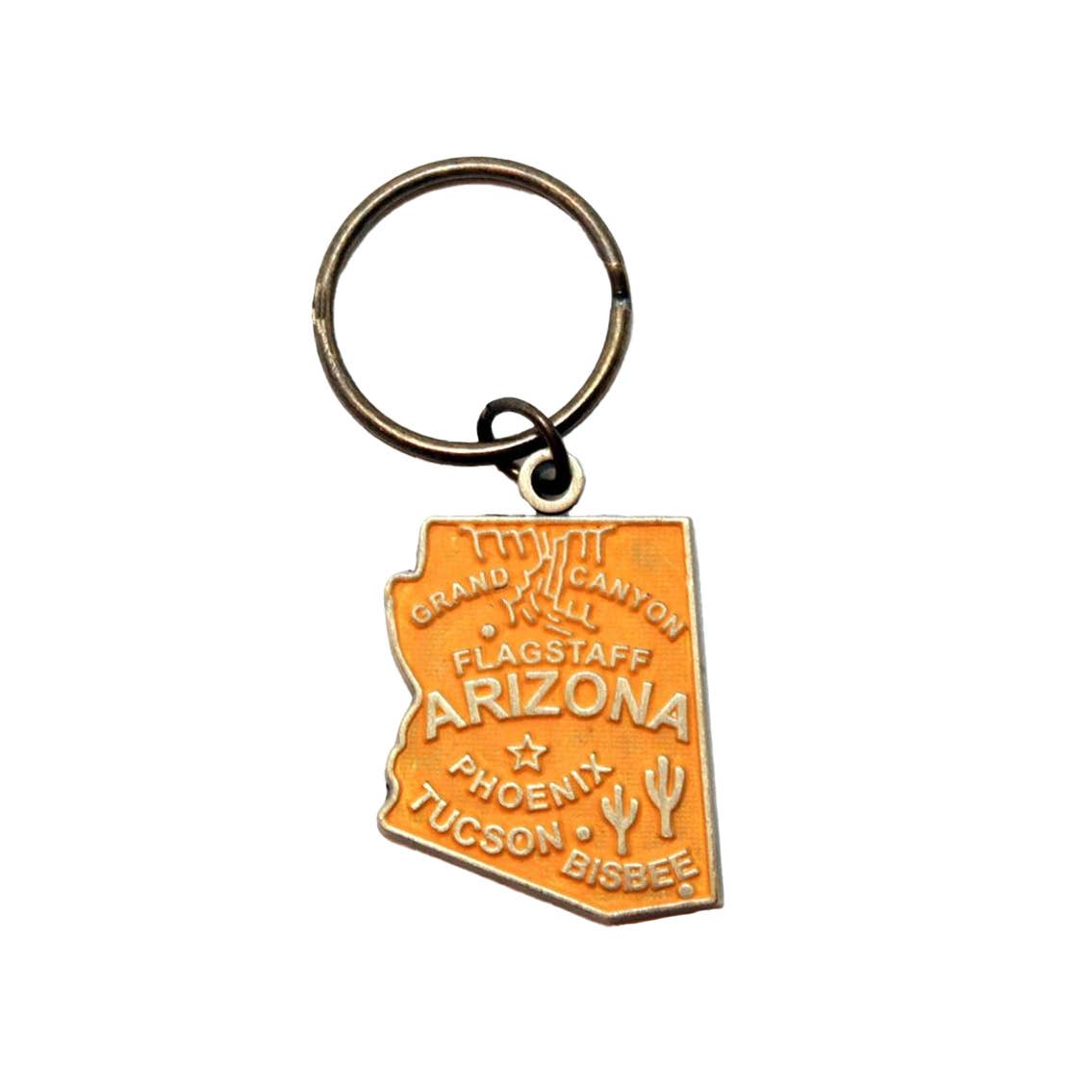 Arizona Vintage State Map Keychain