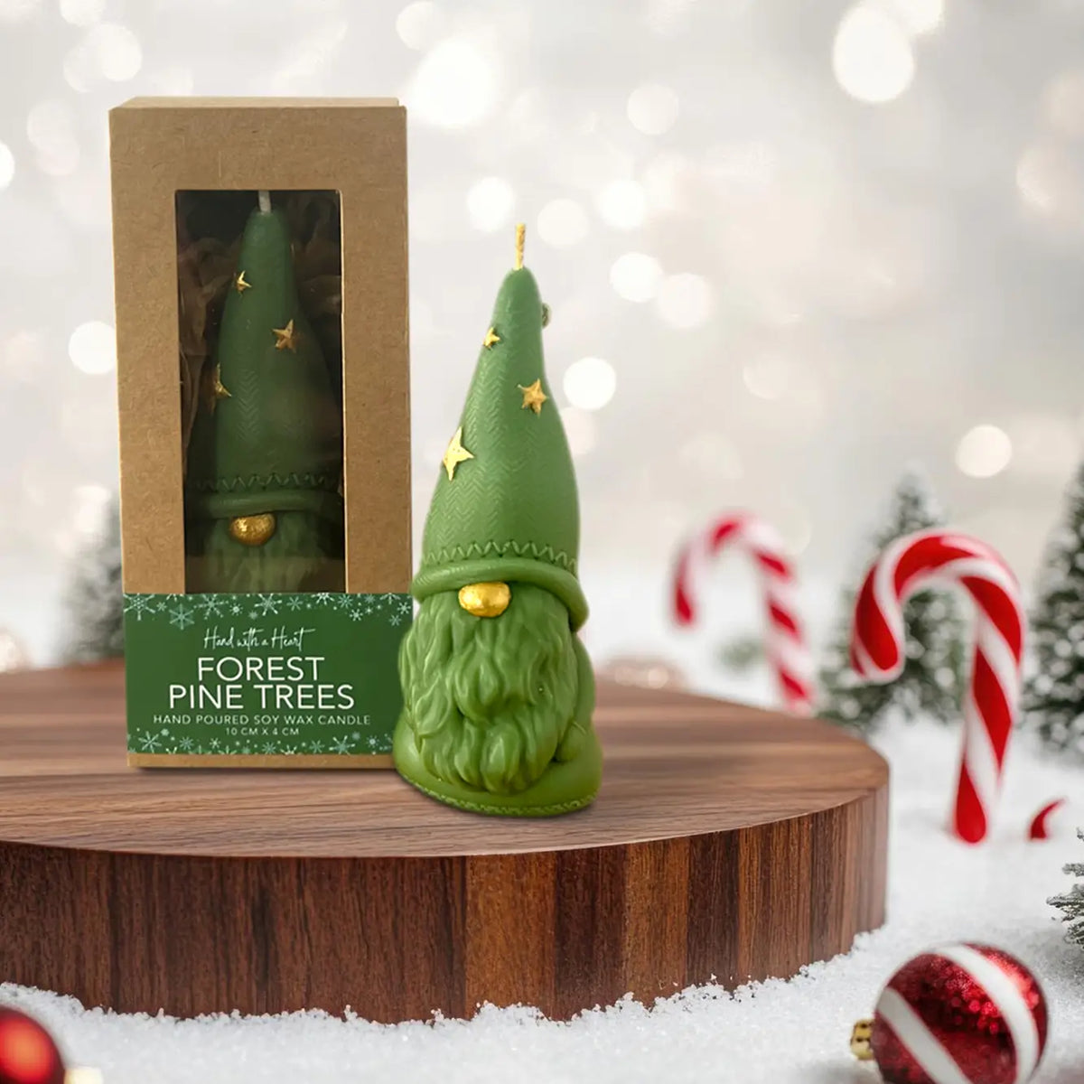 Gnome Christmas Candle