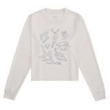 Women's Animal Tracks Boxy Long Sleeve Tee
