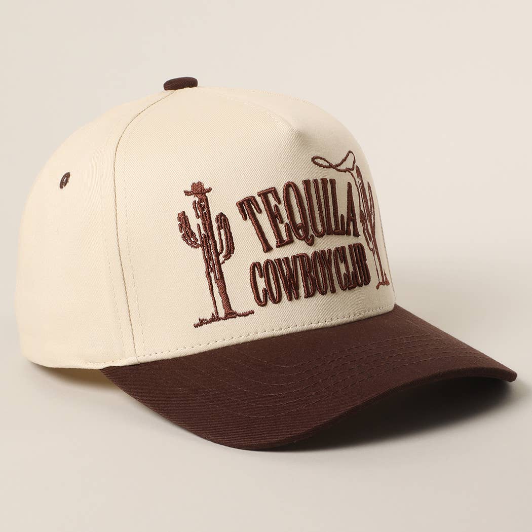 Tequila Cowboy Club 3D Embroidery Two-Tone Trucker Hat