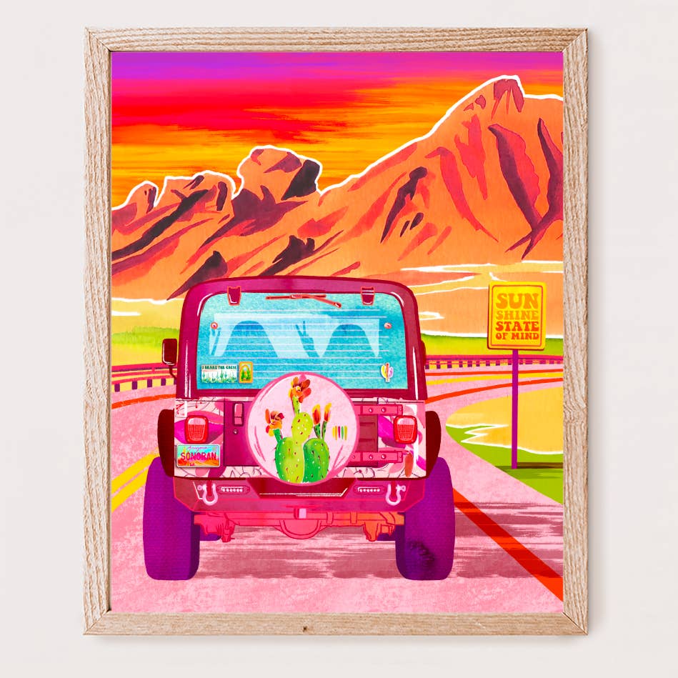 Vibrant Voyage Jeep Sticker