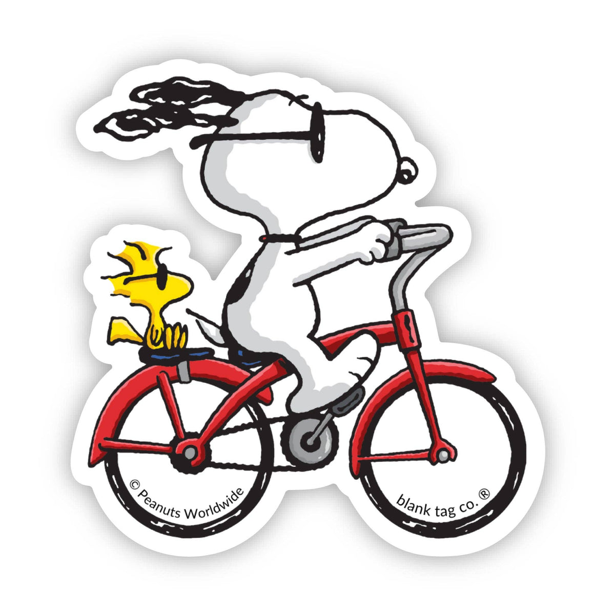 Snoopy The Cyclist Sticker