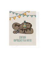 Caution Rattlesnake Birthday Card