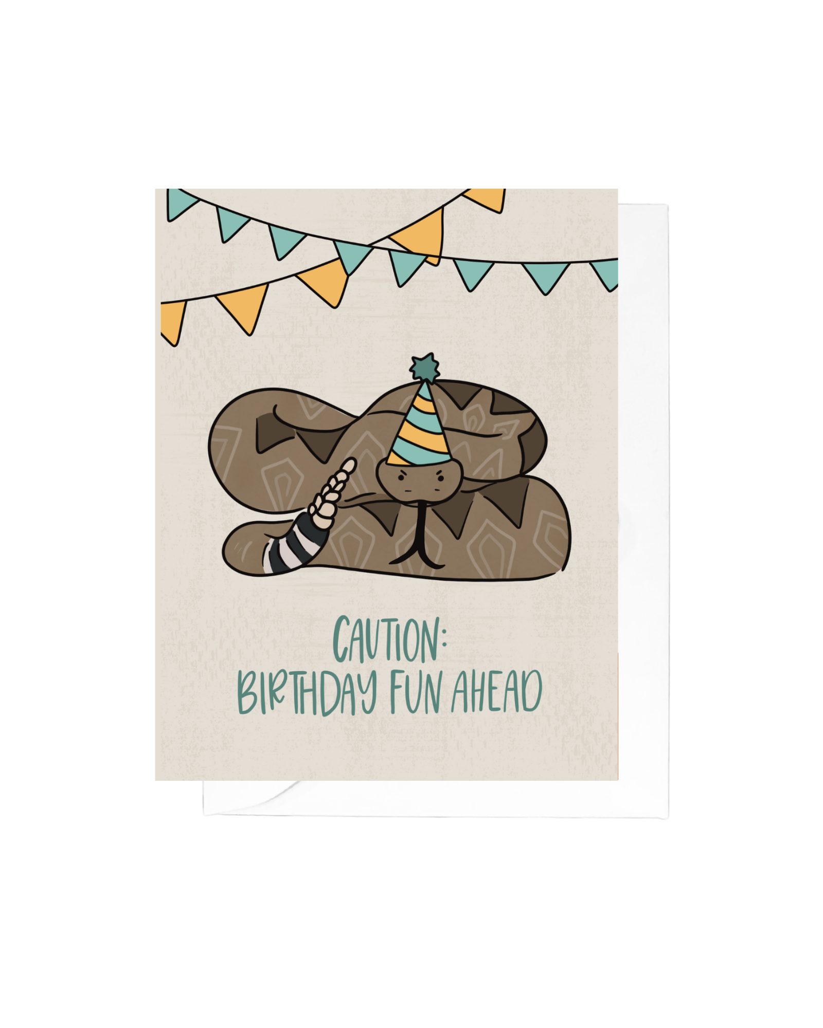 Caution Rattlesnake Birthday Card