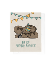 Caution Rattlesnake Birthday Card