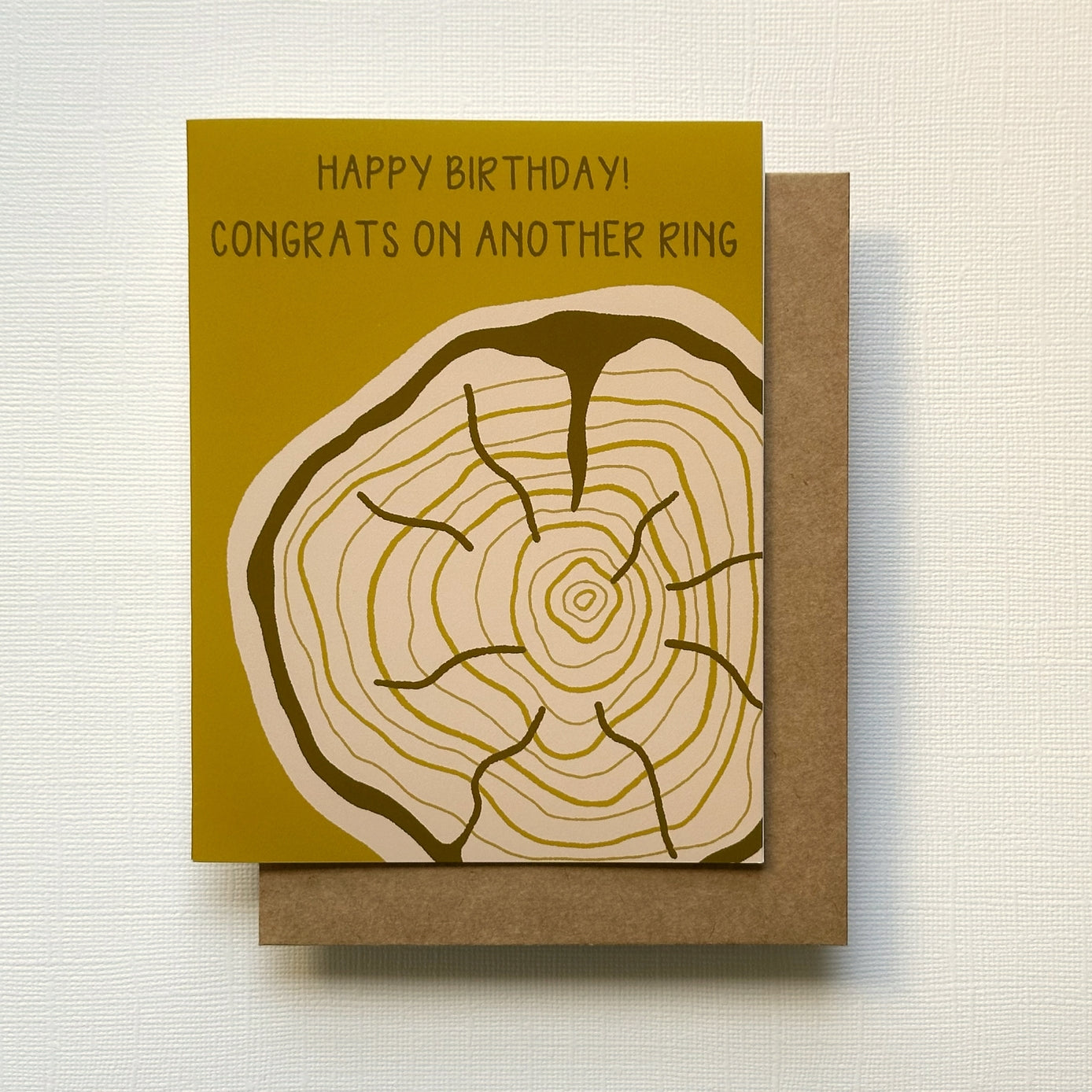 Birthday Rings Tree Trunk Birthday Card