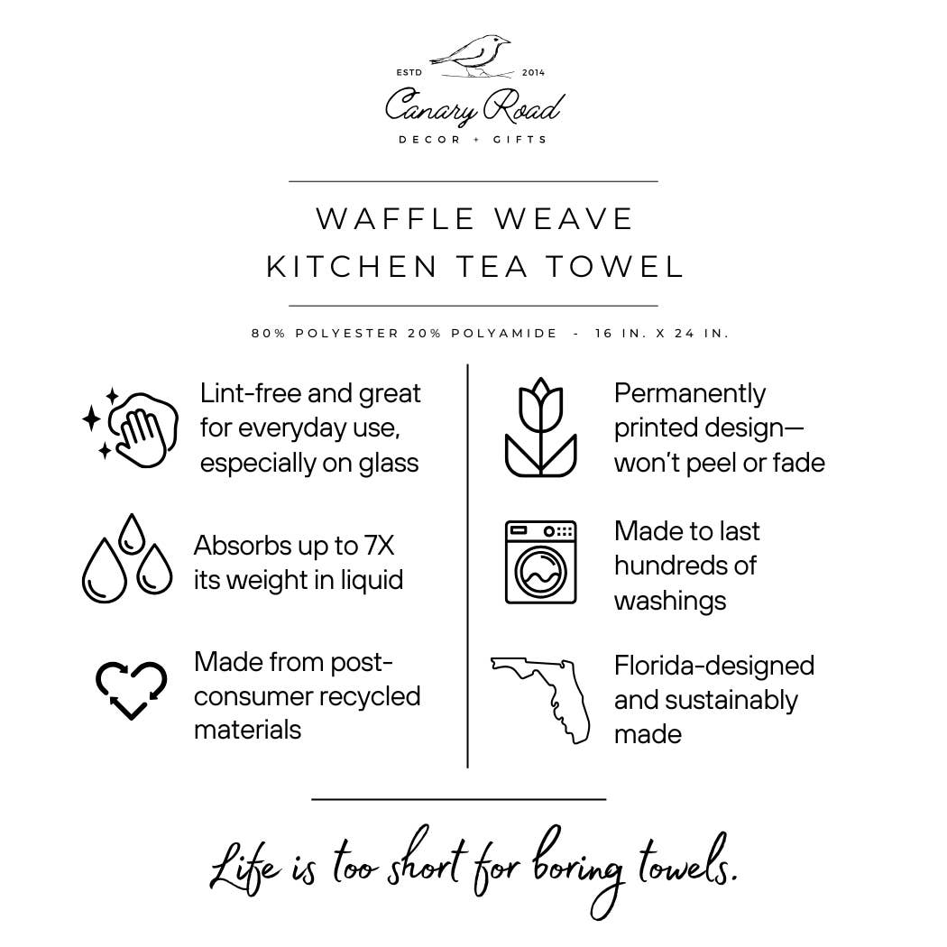 Orange Poppies Waffle Hand Towel