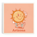 Retro Arizona Sun Ceramic Coaster