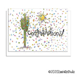 Congratulations Saguaro Cactus Confetti Card