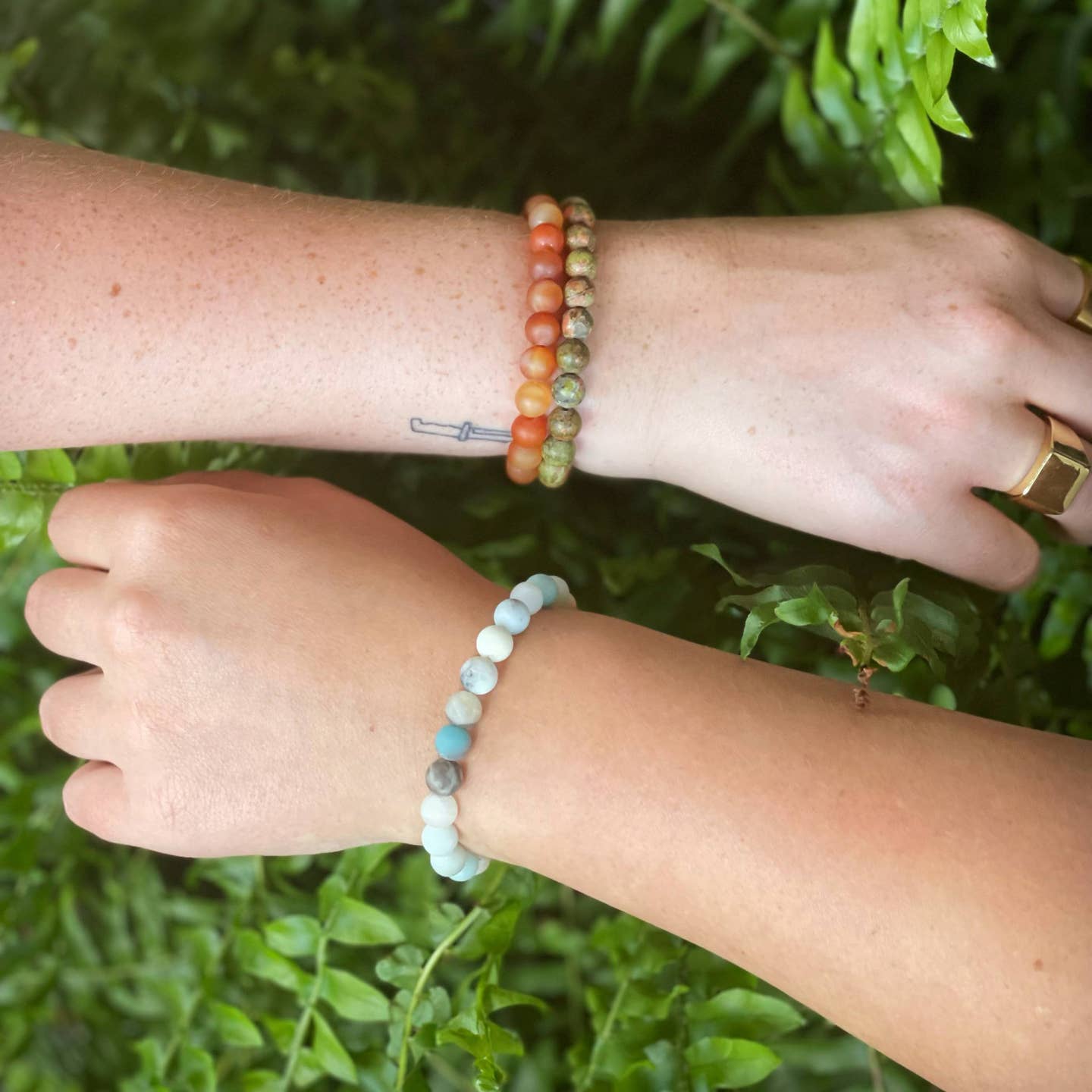 Be Present / Unakite Stone Aromatherapy Bracelet