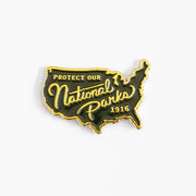 Protect Our National Parks Enamel Pin - Metallic Gold