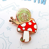 Whimsy Snail & Mushroom Enamel Pin