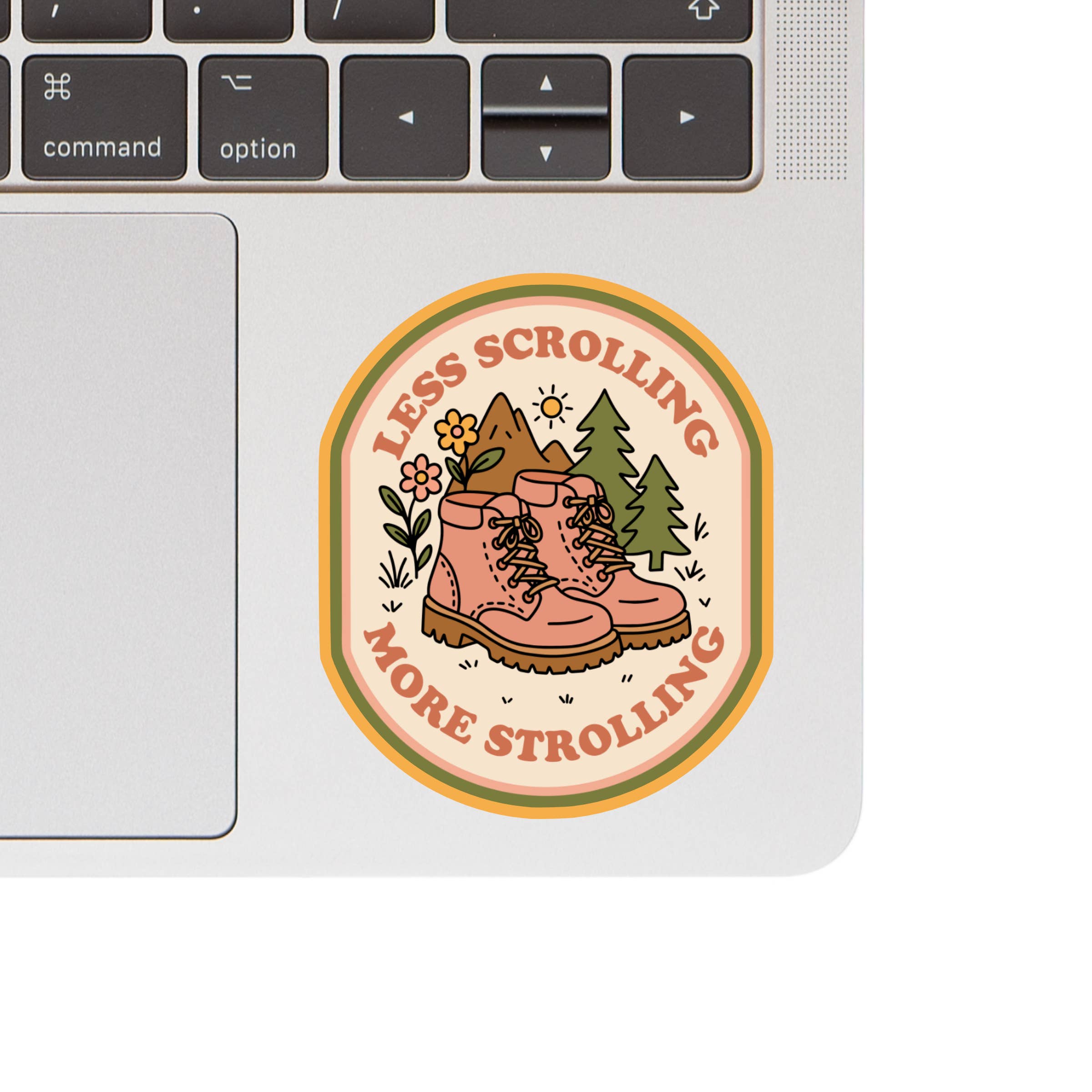 Less Scrolling More Strolling Sticker
