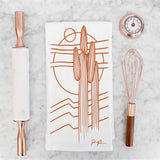 Saguaros Eclipse Tea Towel