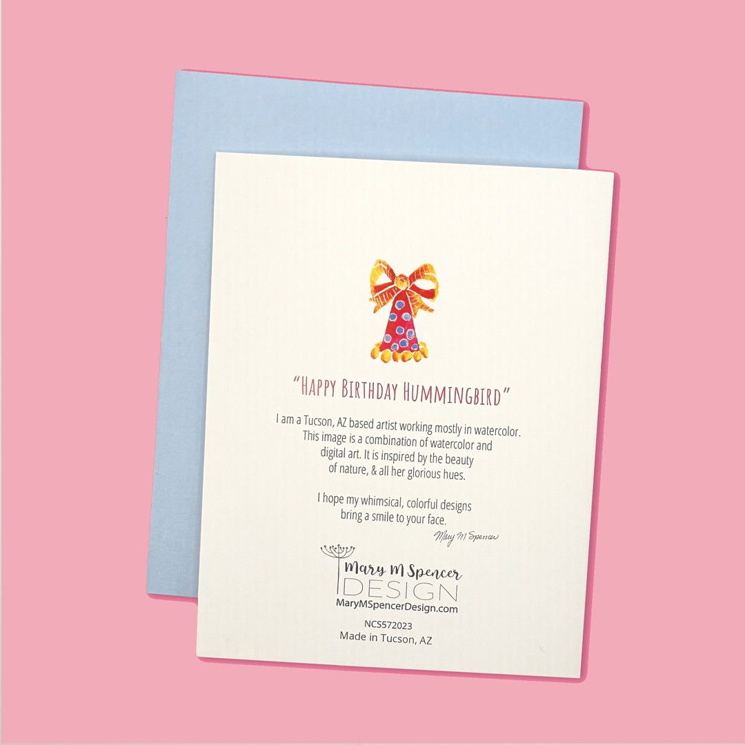 Javelina in A Birthday Hat Blank A2 Single Note Card