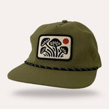 Groovy Mushroom Hat - Olive Hemp