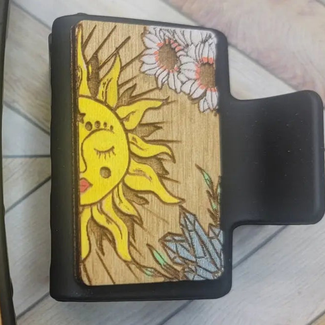 Sun and Crystal Claw Clip