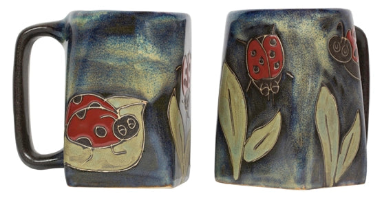 Ladybug Square Stoneware Mug