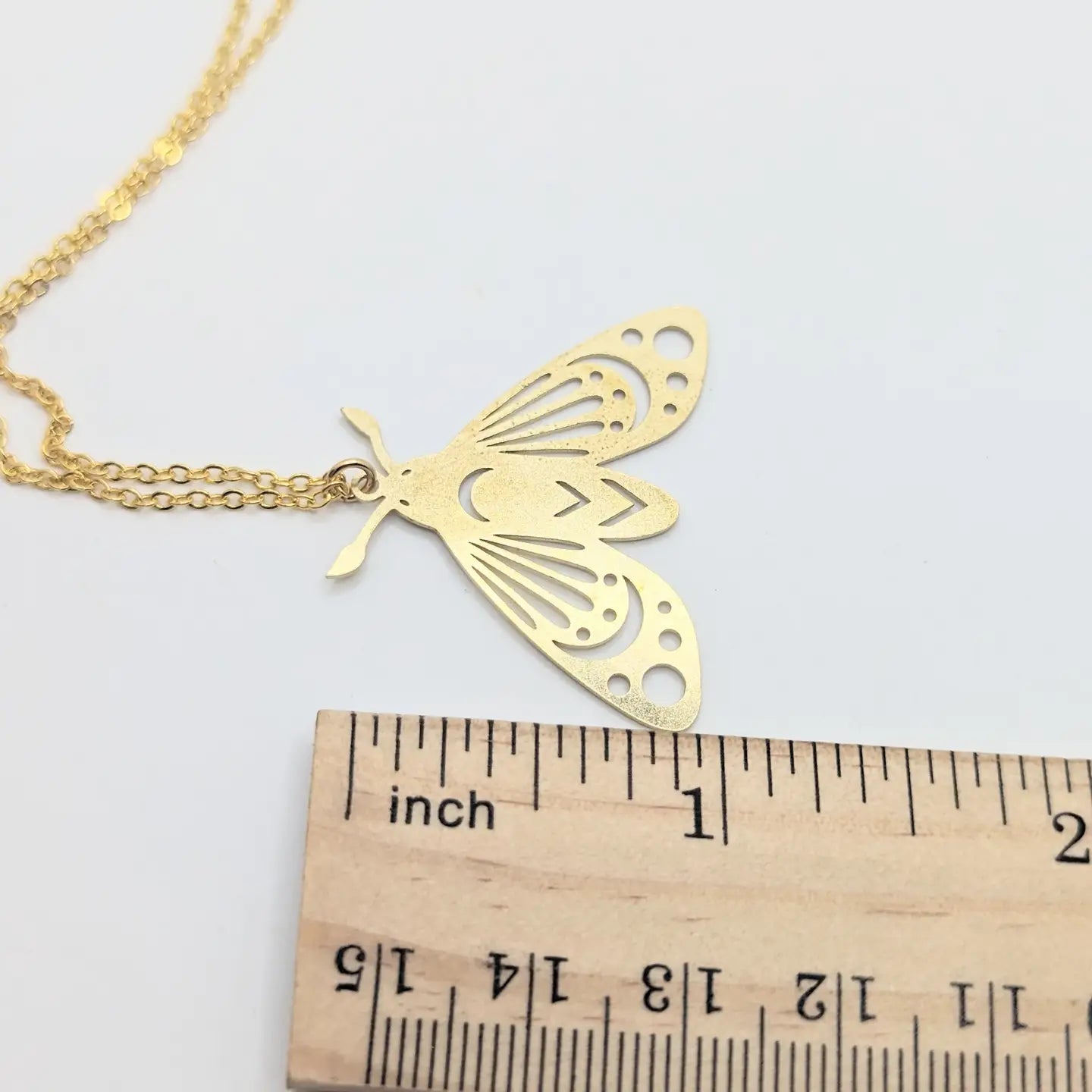 Brass Moth Necklace