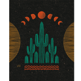 Symmetrical Saguaros Print 8 x 10