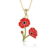 Poppy Papaver rhoeas Necklace