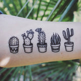 Potted Cacti Temporary Tattoo