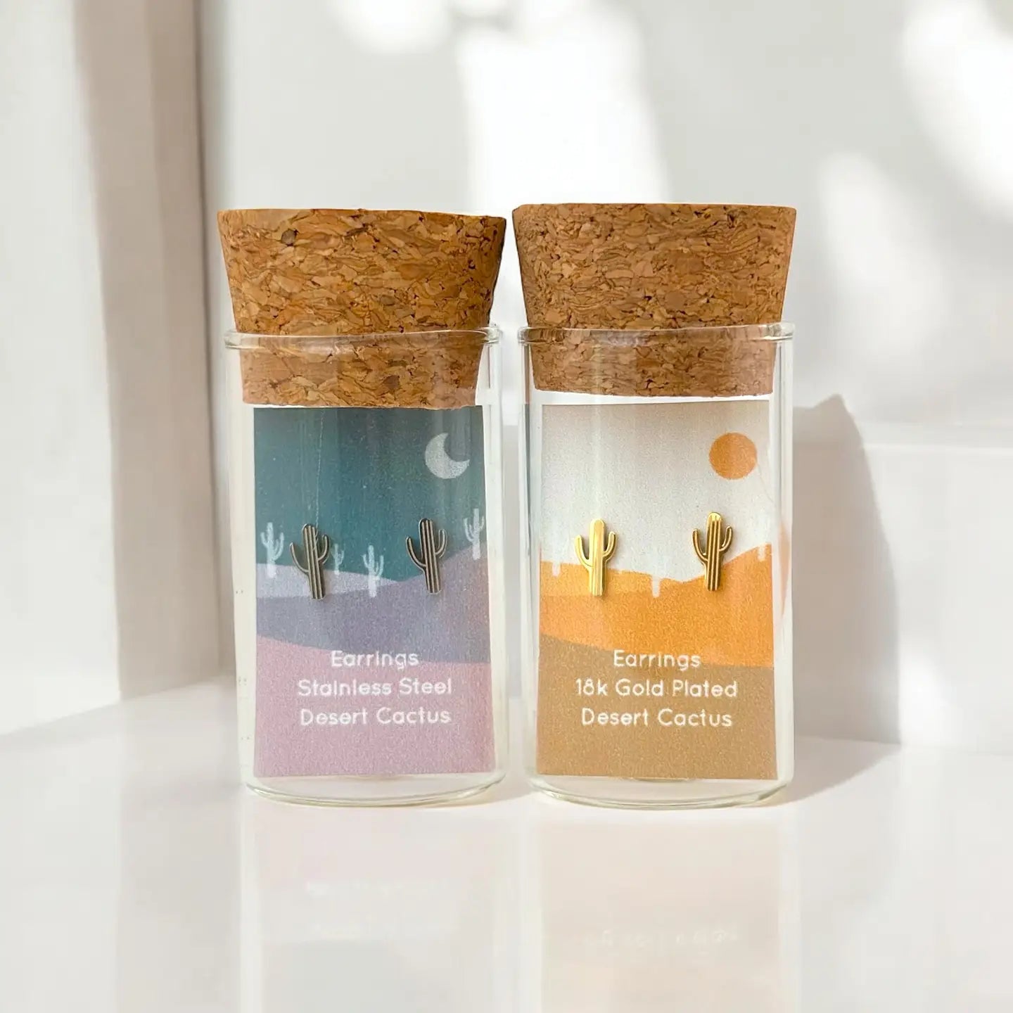 Tiny Desert Cactus Earrings