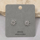 Spiral Sun Stud Earrings