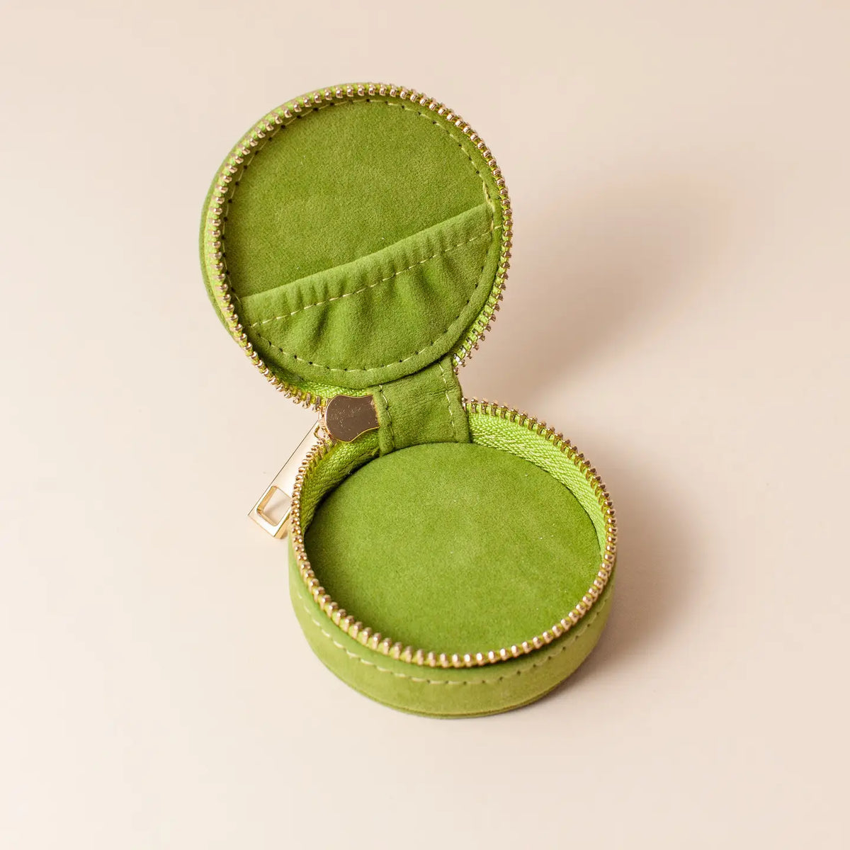 Green Travel Jewelry Case