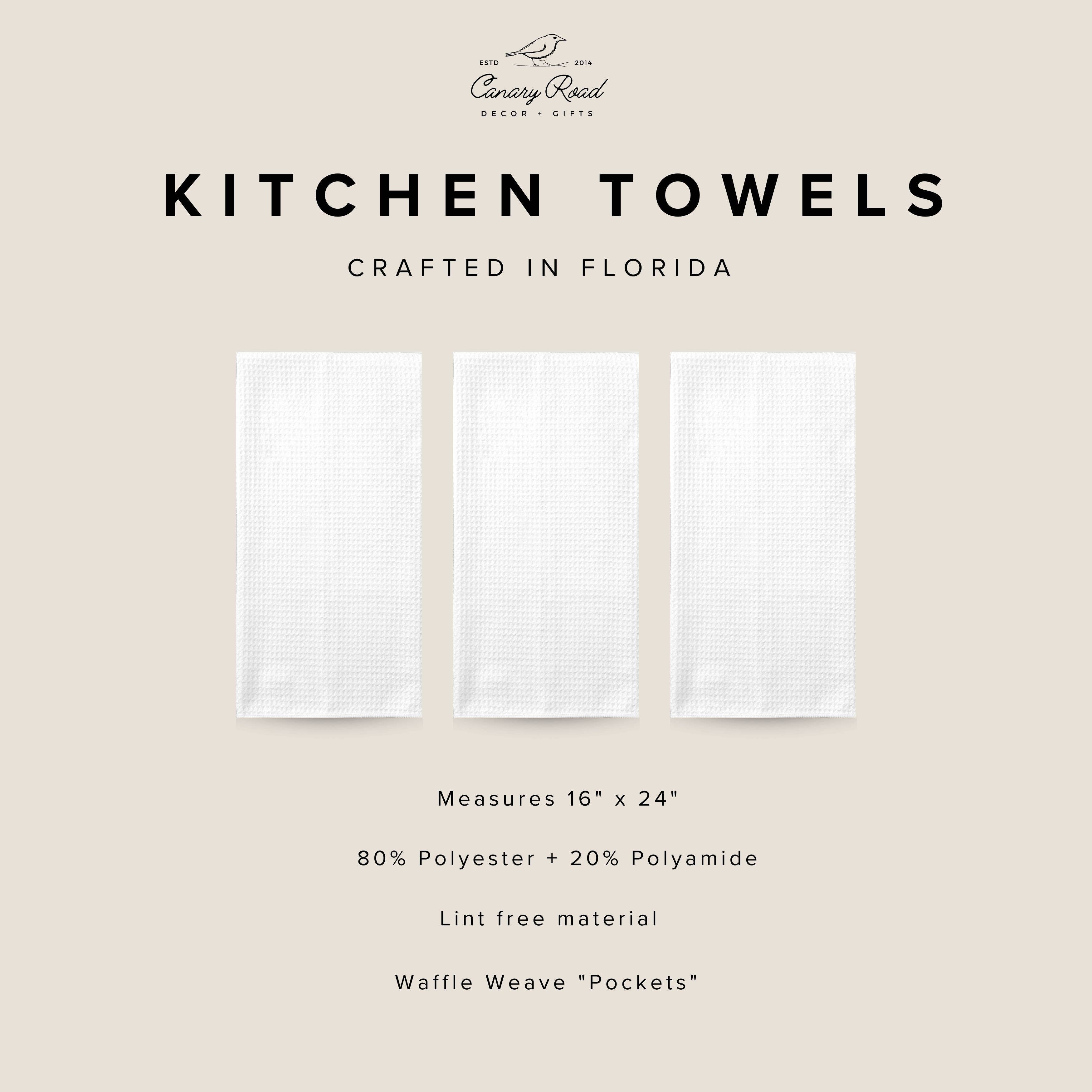 Retro Western Cactus Cowboy Cowgirl Kitchen Towel Waffle
