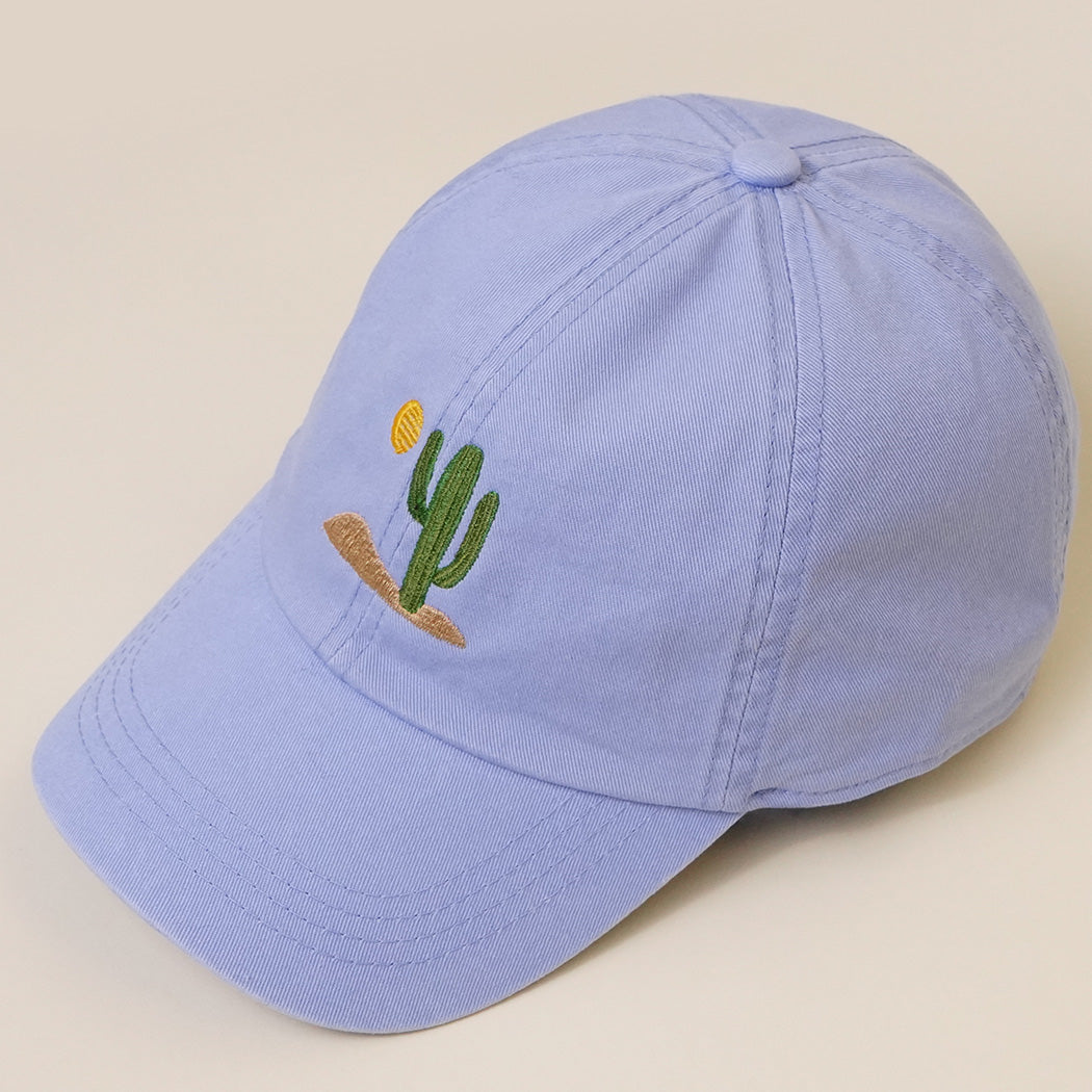 Embroidered Cactus Cotton Dad Hat