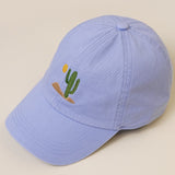 Embroidered Cactus Cotton Dad Hat