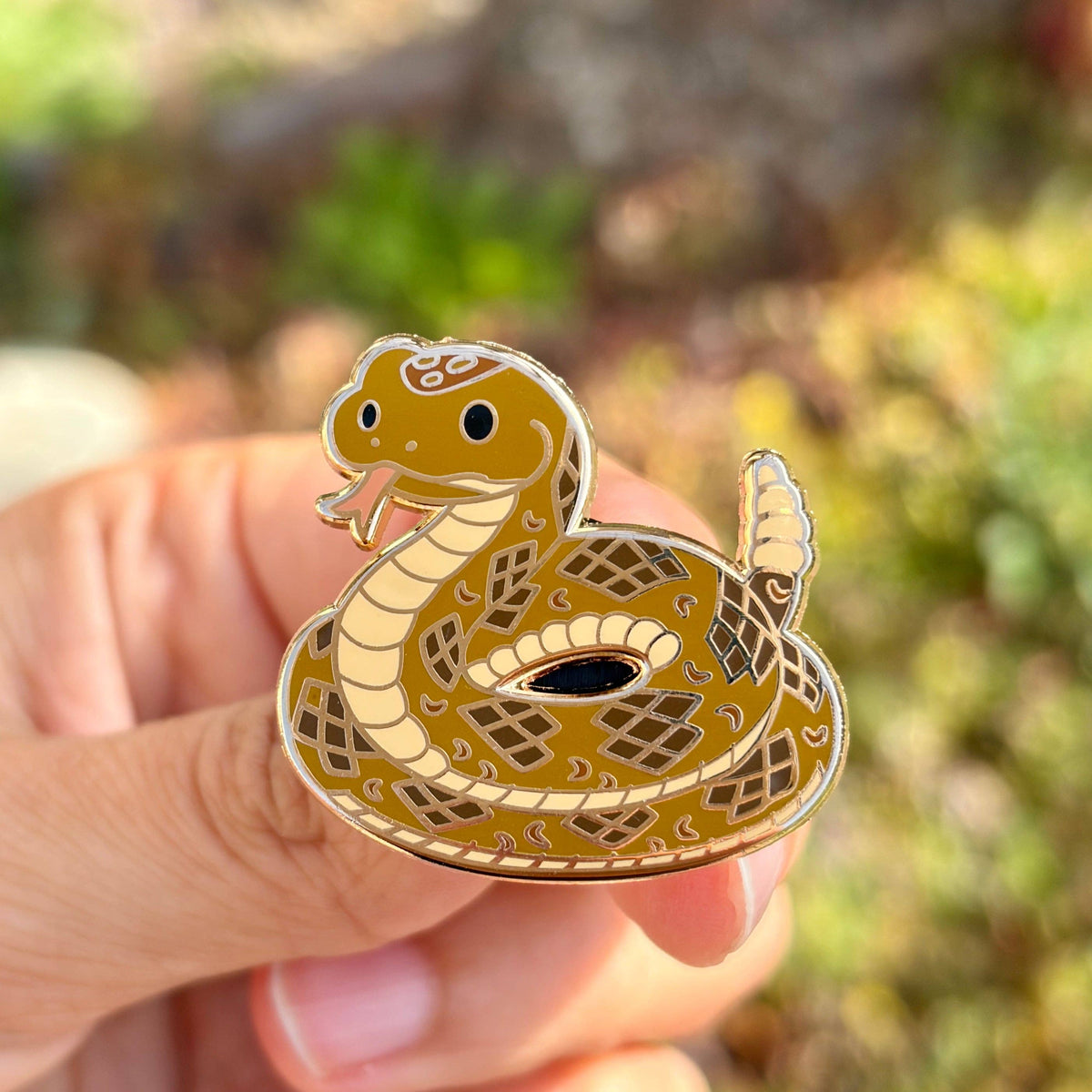 Rattlesnake Enamel Pin