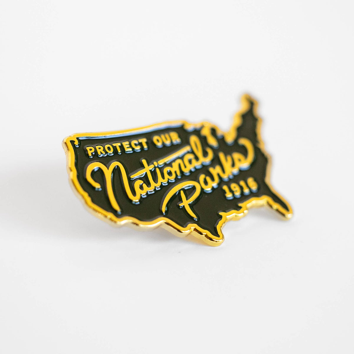 Protect Our National Parks Enamel Pin - Metallic Gold