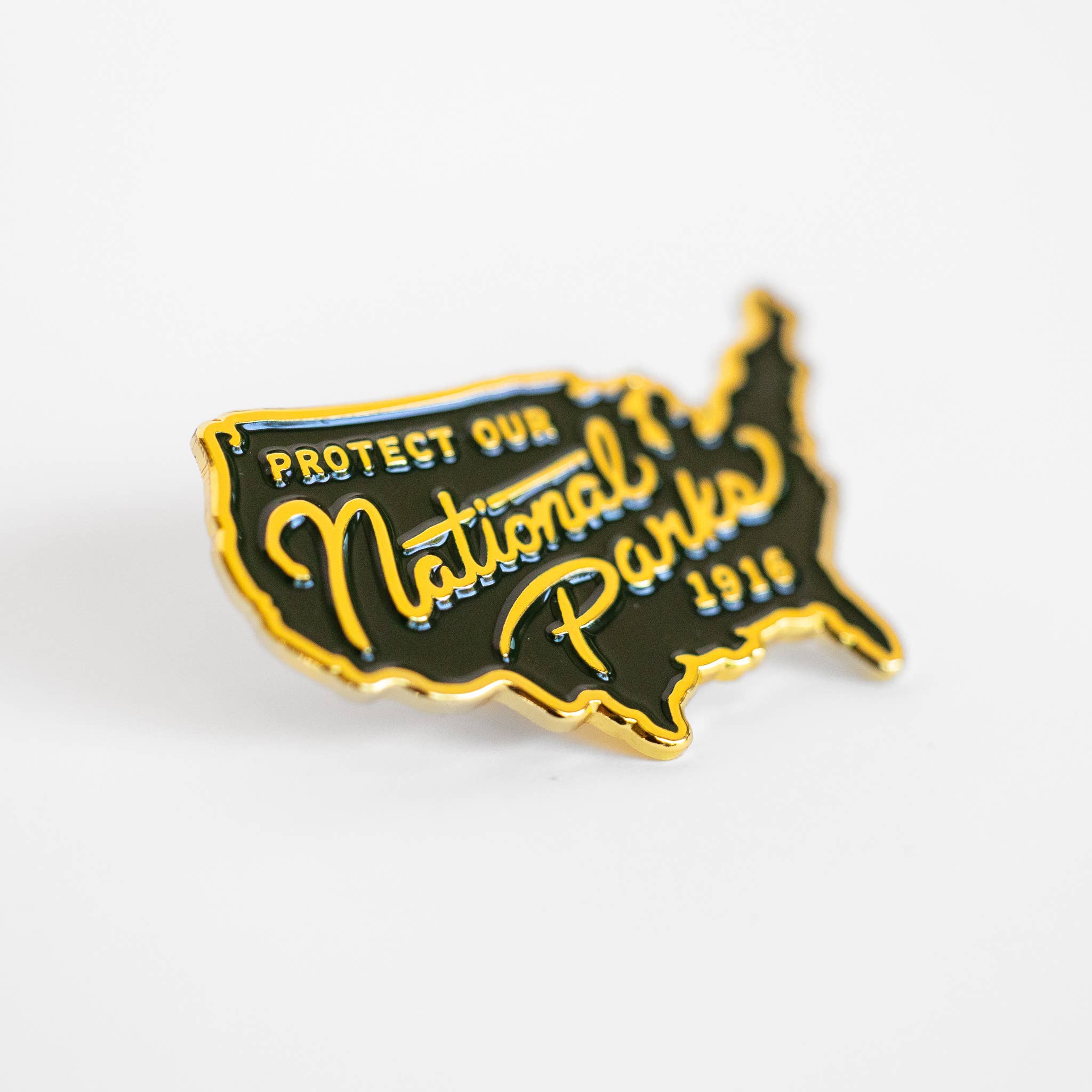 Protect Our National Parks Enamel Pin - Metallic Gold