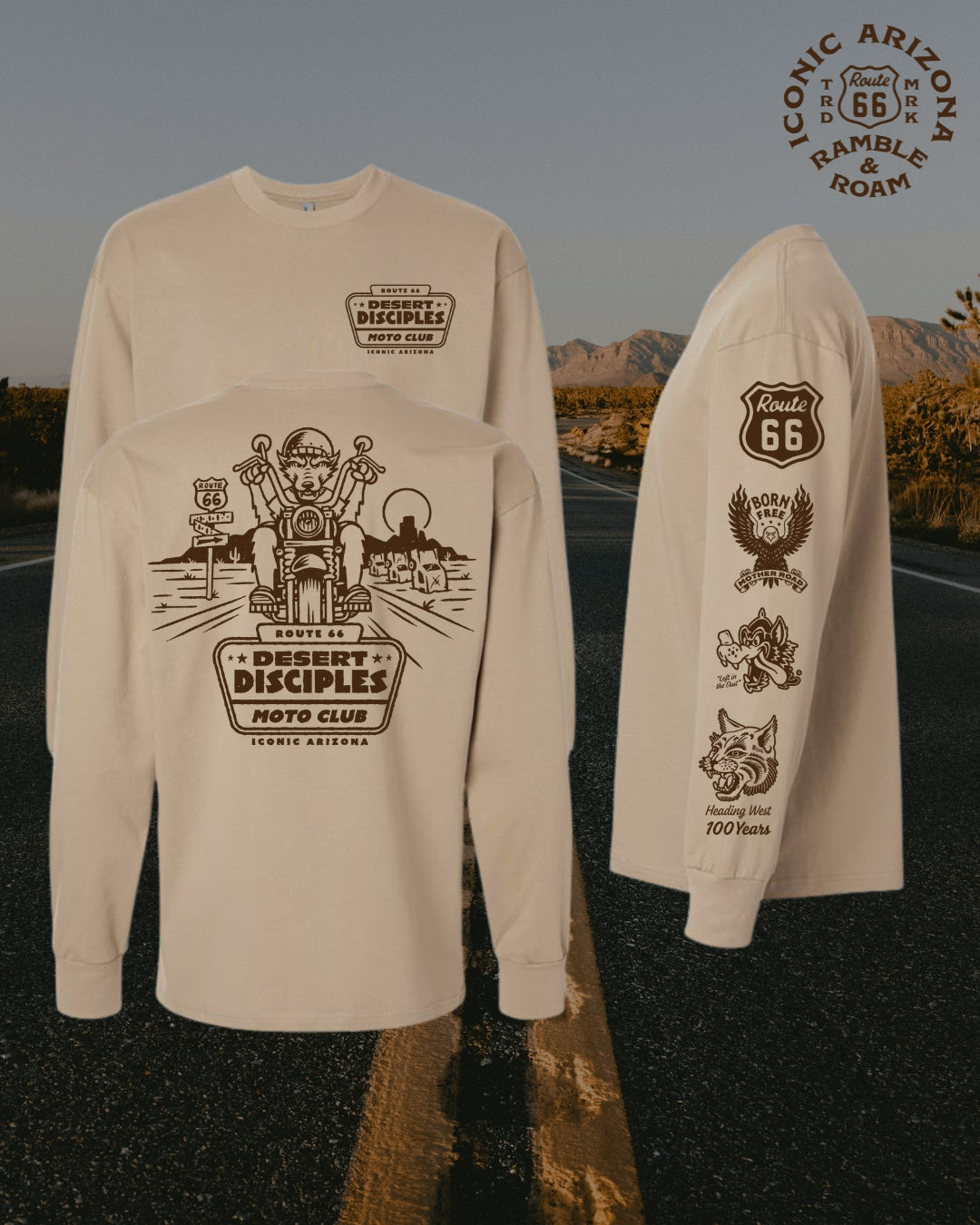 Desert Disciples Long Sleeve Unisex Tee - Route 66