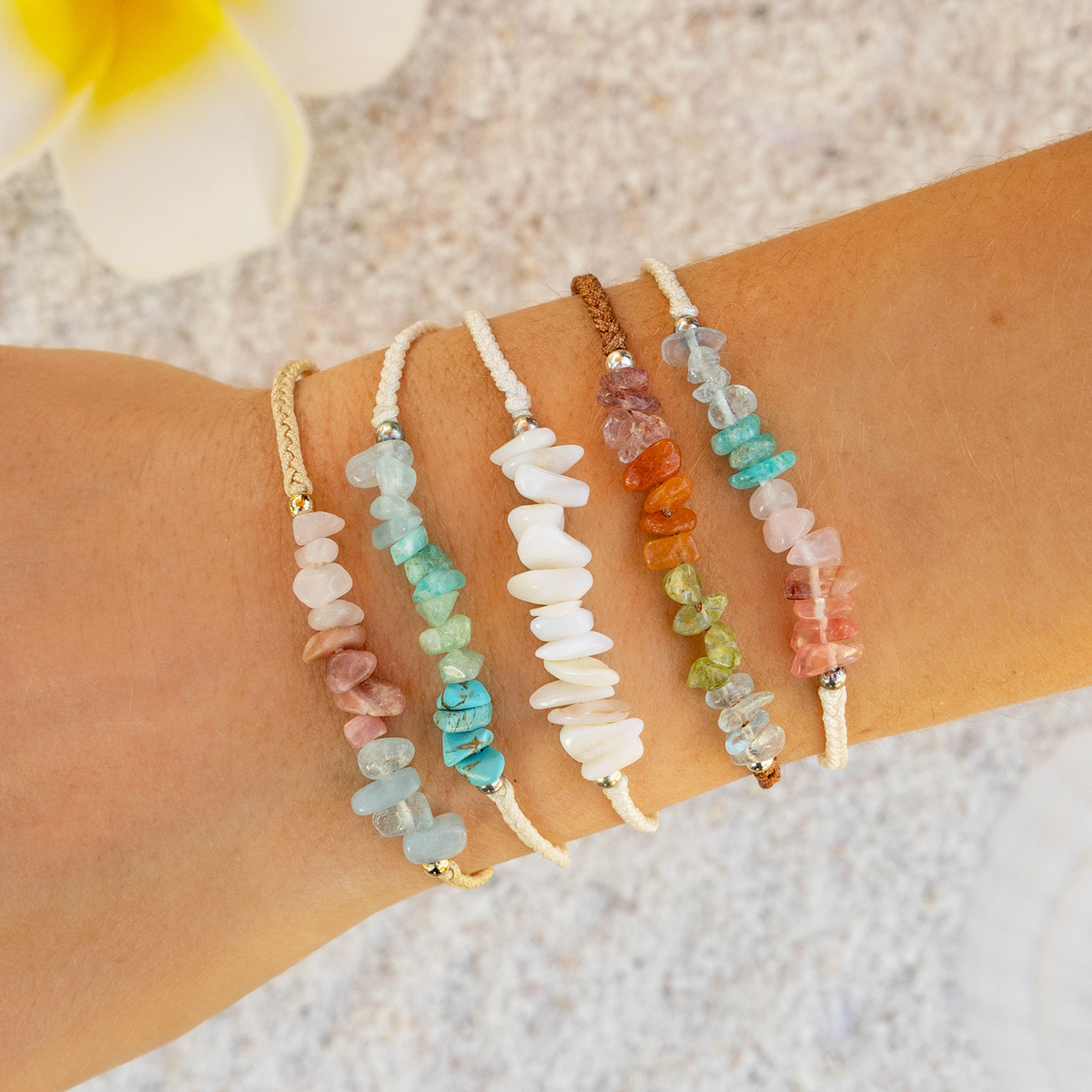 Braided Pebble Bracelets