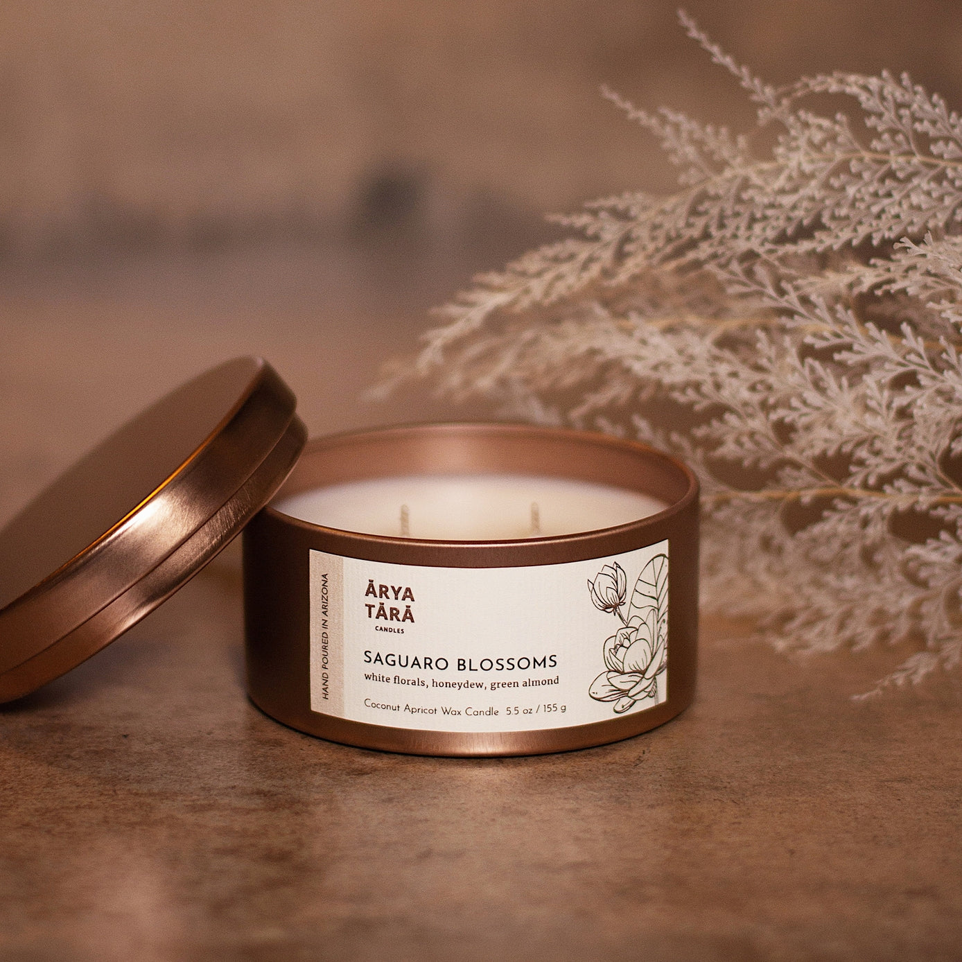 Saguaro Blossoms Candle | Cactus Flower Scent | 5.5 oz Tin