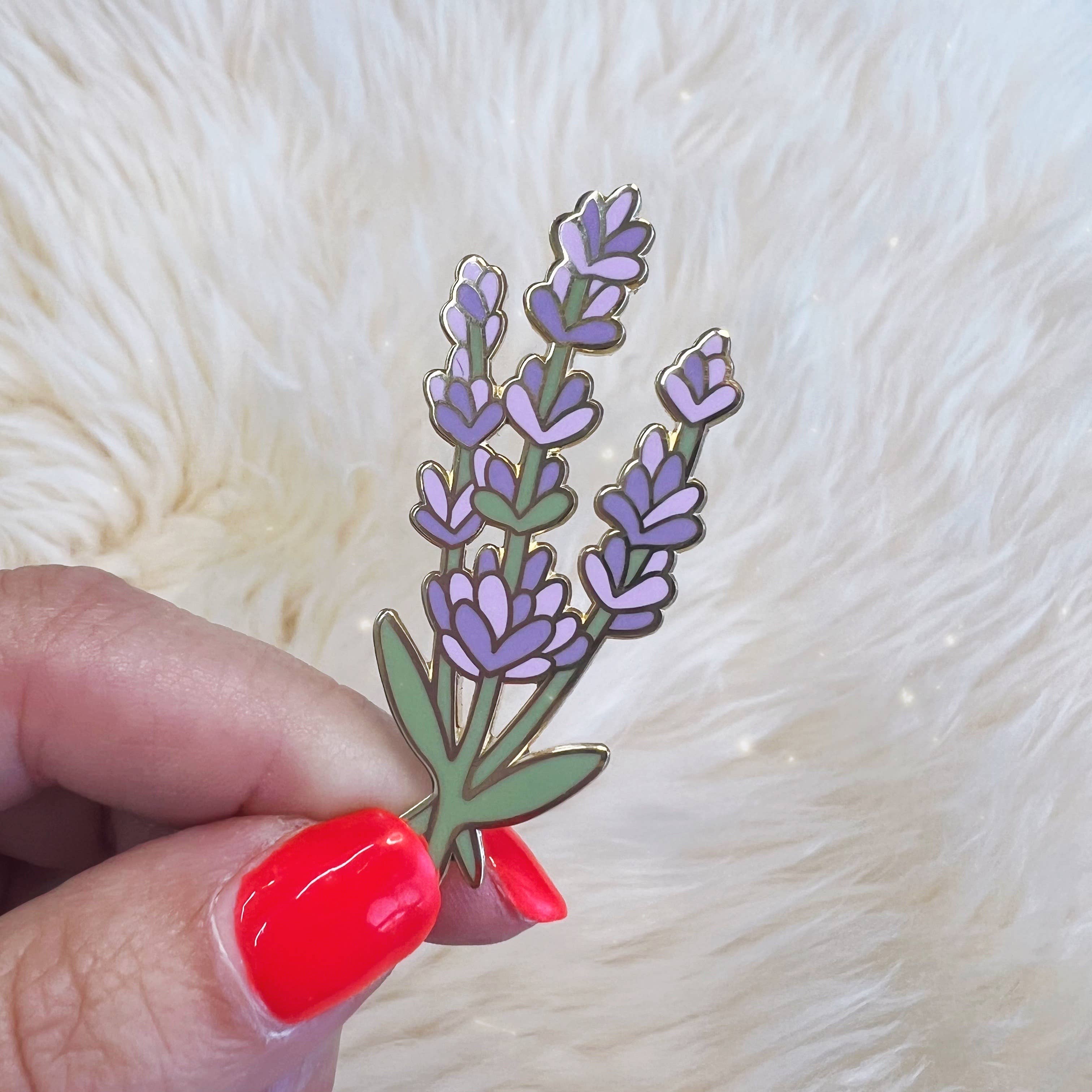 Lavender Enamel Pin