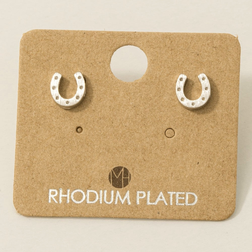 Mini Horseshoe Stud Earrings