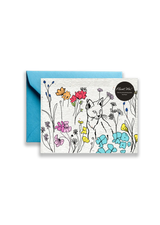 Floral Feline Wildflower Seed Paper Card