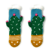 Kids' Cactus Hugs Fluffy Sherpa Slipper Socks