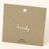 Handwritten Howdy Print Necklace