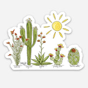 Arizona Desert Plants Vinyl Sticker